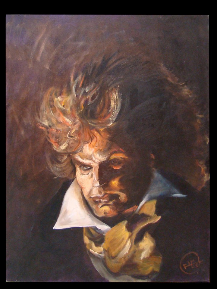 Chris Fleck’s painted portrait of Beethoven
