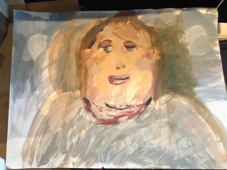 A childhood painting by Chris Fleck’s daughter Marissa