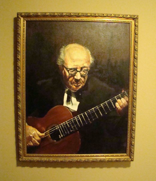 Chris Fleck’s framed portrait of Andrés Segovia